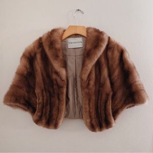 60s VINTAGE REAL FUR MINK STOLE